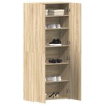 vidaXL Cabinet à chaussures avec étagère Marron 80 x 35.5 x 180 cm