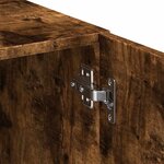 vidaXL Armoire de rangement mince chêne fumé 50x42 5x225 cm