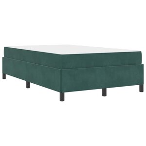 vidaXL Cadre de lit Vert foncé et blanc 120 x 190 cm Velours