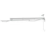 vidaXL Cadre de store électrique avec LED Blanc 3 5 x 2 5 m Aluminium