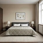 vidaXL Duvet d'été simple Matelassé Gris clair 200 x 240 cm