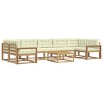 vidaXL Ensemble de canapés d'extérieur 6 pc Blanc et crème