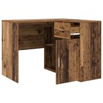 vidaXL Bureau d'angle en vieux bois 102x88x75 cm en bois d'ingénierie