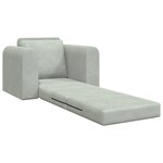vidaXL Canapé Lit 2-en-1 Gris Clair 98x71x83 cm Velours