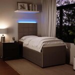 vidaXL Sommier à lattes de lit et matelas Gris clair 80x200 cm Velours