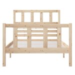 vidaXL Cadre de lit Bois solide 90x200 cm