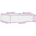 vidaXL Jardinière 110x110x26 5 cm bois de pin massif