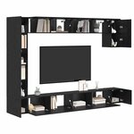 vidaXL Ensemble meuble TV 9 Pièces Chêne noir Bois d'ingénierie
