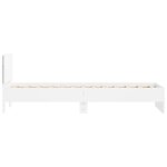 vidaXL Cadre de lit avec tête de lit et lumières LED blanc 90x190 cm