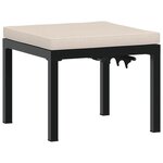 vidaXL Ensemble de banc de jardin avec coussins 4 Pièces noir