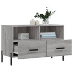 vidaXL Meuble TV Sonoma gris 80x36x50 cm Bois d'ingénierie