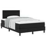 vidaXL Lit à ressorts avec matelas Noir 120 x 190 cm Simili cuir