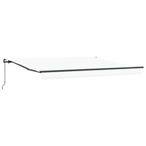 vidaXL Auvent Rétractable Blanc 400 × 300 cm Polyester et Acier