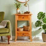vidaXL Table console avec tiroir Naturel 50 5 x 30 x 75 5 cm