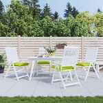 vidaXL Coussins de chaise lot de 4 vert brillant 40x40x7 cm