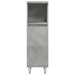vidaXL Armoire de salle de bain gris béton 30x30x100 cm