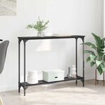 vidaXL Table console Chêne noir 100 x 22 5 x 75 cm Bois d'ingénierie