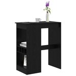 vidaXL Table de bar Chêne noir 90 x 47.5 x 103.5 cm Bois d'ingénierie