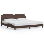 vidaXL Cadre de lit sans matelas Zadar marron 200x200 cm similicuir