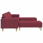vidaXL Canapé de salon 3 Pièces Bordeaux 250 x 188 x 76 cm Polyester