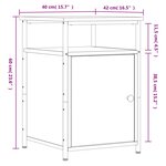 vidaXL Tables de chevet 2Pièces chêne sonoma 40x42x60cm bois d'ingénierie