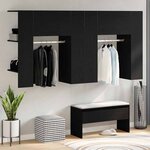 vidaXL Meuble d'entrée 2 Pièces Chêne noir 97.5 x 37 x 99 cm