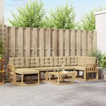 vidaXL Ensemble de canapés d'extérieur 8 pc Blanc et Beige