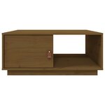 vidaXL Table basse Marron miel 80x50x35 5 cm Bois massif de pin