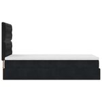 VidaXL Cadre de lit ottoman avec matelas noir 100x200cm velours