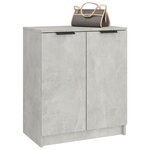 vidaXL Armoire à chaussures Gris béton 59x35x70 cm Bois d'ingénierie