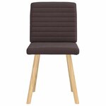 vidaXL Chaises à manger lot de 2 marron foncé tissu