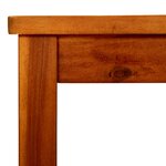 vidaXL Table basse de jardin 110x110x45 cm Bois solide d'acacia