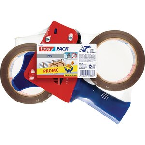 kit Eco 2 Rubans Adhésif d'emballage et 1 Dévidoir x 10 TESA