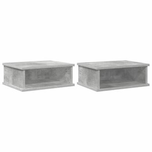 vidaXL Table de chevet 2 Pièces Gris béton 40 x 31 x 15 cm