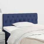 vidaXL Tête de lit Bleu 90x7x78/88 cm Tissu