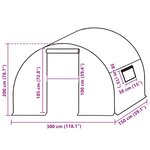 vidaXL Couverture de remplacement serre (4 5 m²) 3x1 5x2 m Transparent