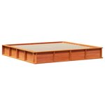 vidaXL Lit avec rangement relevable  marron ciré  180 x 200 cm  en bois de pin massif