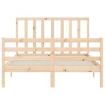 vidaXL Cadre de lit sans matelas 120x200 cm bois de pin massif
