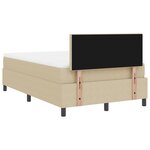 vidaXL Lit à sommier tapissier avec matelas Vert clair gris Petit double Tissu en velours côtelé