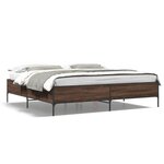 vidaXL Cadre de lit sans matelas chêne marron 180x200 cm