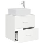 vidaXL Vanité de lavabo mural Blanc 53 x 34 5 x 63 cm