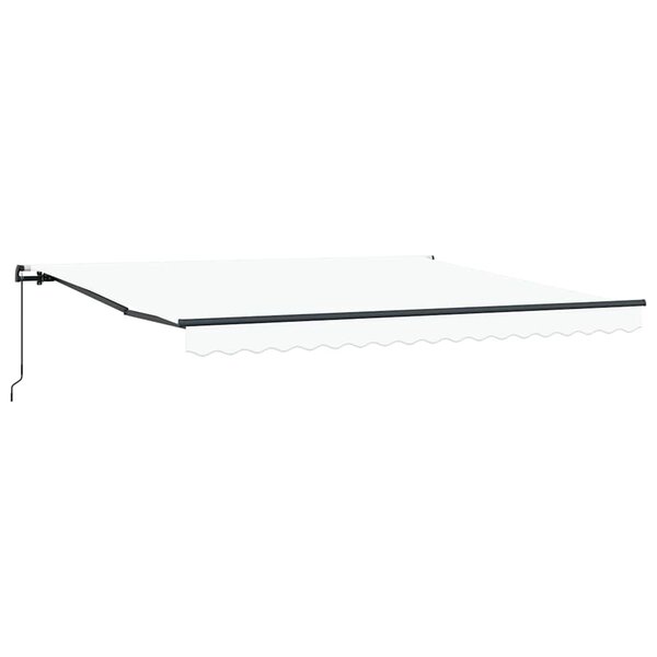 vidaXL Auvent Rétractable Blanc 400 × 300 cm Polyester et Acier