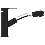 vidaXL Robinet de lavabo rétractable Finition noire 157x172 mm