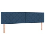 vidaXL Lit à ressorts avec matelas et LED bleu 180x200 cm tissu