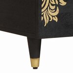 vidaXL Table basse Noir 80 x 54 x 40 cm Bois de mangue massif