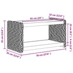 vidaXL Table basse Naturel 70 x 35 x 35 cm Bois de Mahogany Massif