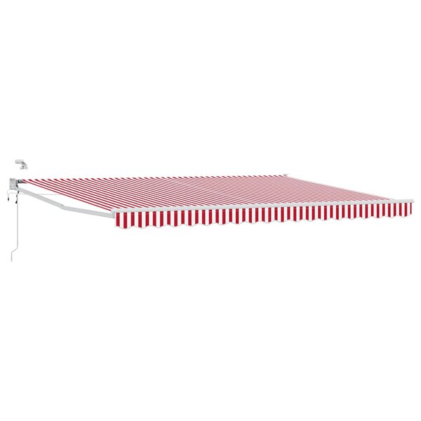 vidaXL Auvent rétractable électrique Rouge et Blanc 4 5 × 3 m