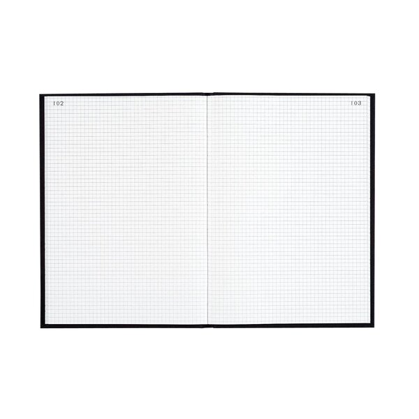 Registre 340x225 Quadrillé 200 Pages Foliotées - Noir Toilé - Le Dauphin