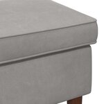 vidaXL Pouf Gris clair 55 x 35 x 41 cm Velours