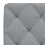 vidaXL Coussin de tête de lit gris clair 140 cm tissu